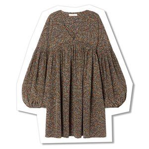 DOEN Pietra paisley-print silk crepe de chine mini dress (LIKE NEW) SZ M